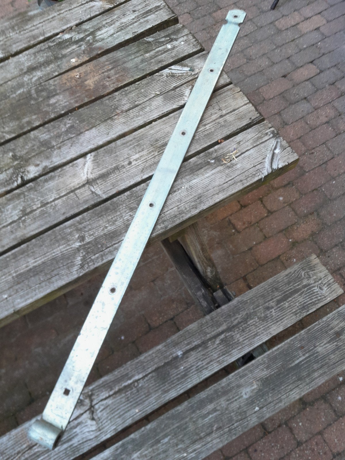 13 stuks robuust 1 meter scharnier voor poort of deur, Ophalen of Verzenden, Zo goed als nieuw, IJzer, Scharnier