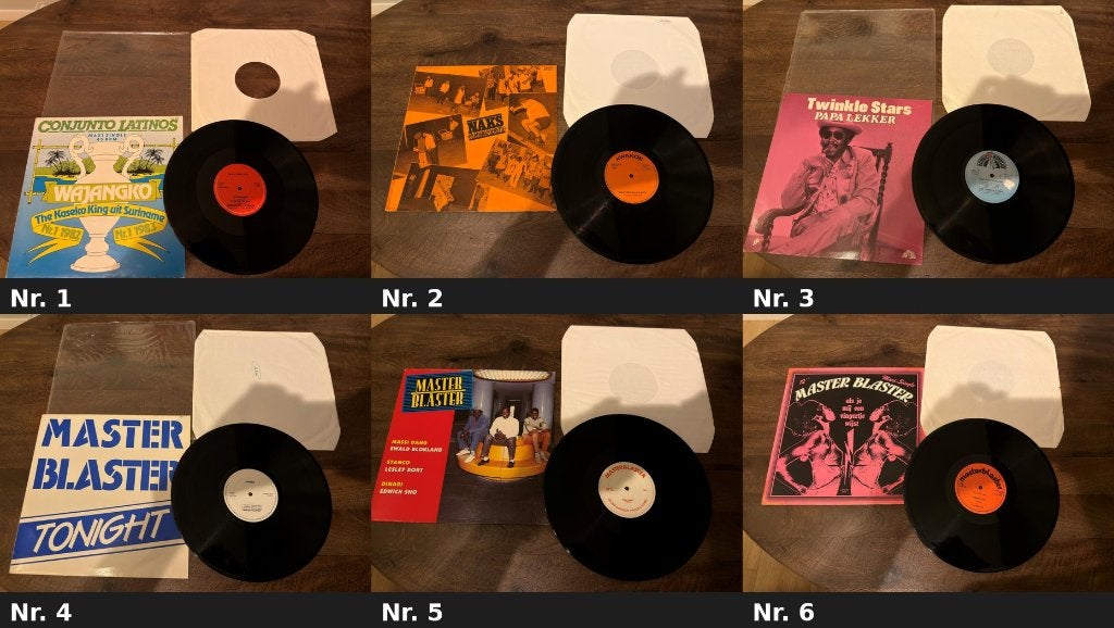 Platencollectie Surinaamse Kaseko, 22 LP's, LP, Gebruikt, Overige genres, Ophalen of Verzenden