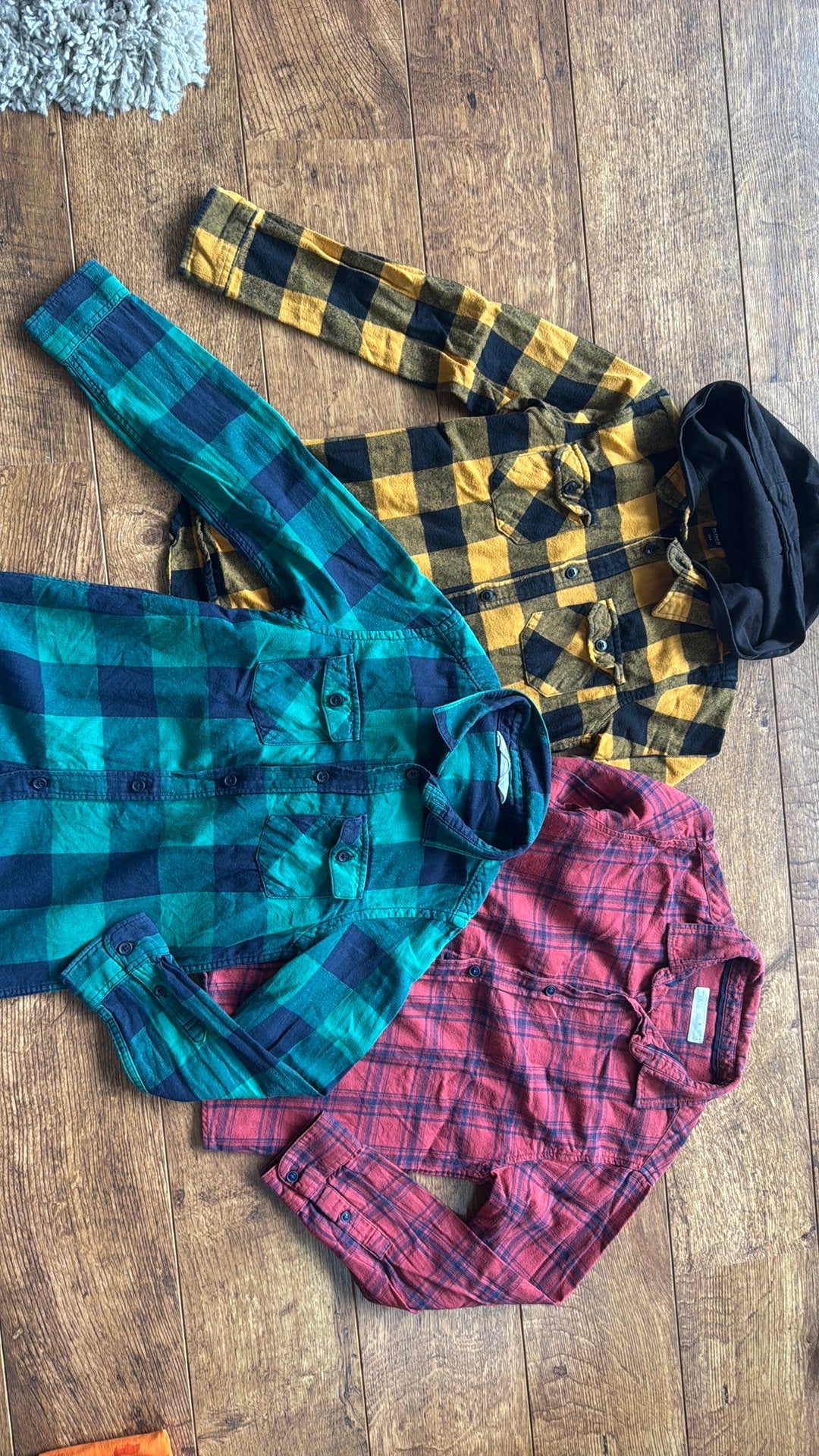 Drie Houthakkers overhemden 128, Ophalen of Verzenden, Gebruikt, Jongen, Overhemd of Blouse