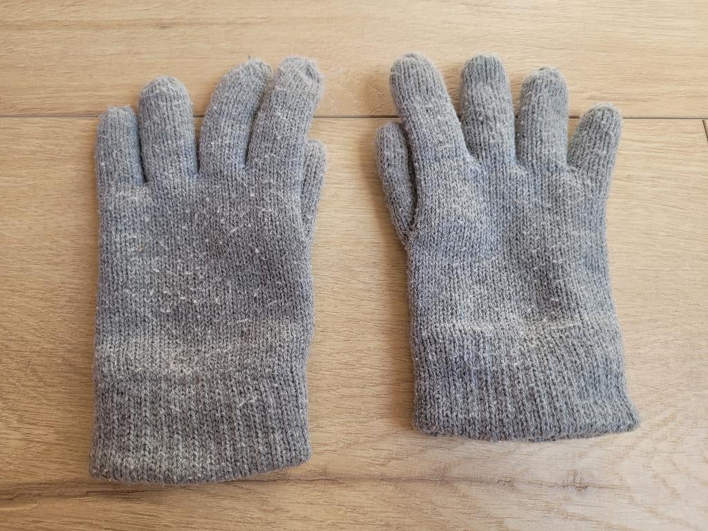 HEMA grijs gebreid gevoerde handschoenen mt 110/116 ~ SC3704, Kinderen en Baby's, Kinderkleding | Mutsen, Sjaals en Handschoenen