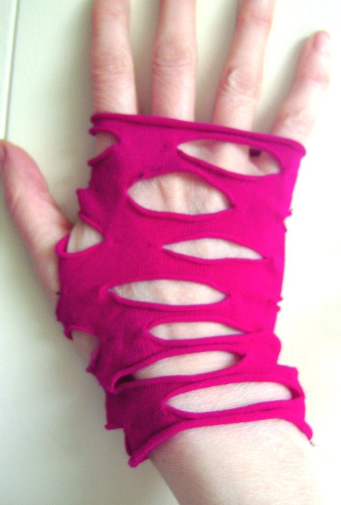 gaten vingerloze handschoenen goth punk rock cybergoth rave, Verzenden, Maat 36 (S), Handschoenen, Cybergoth punk rock