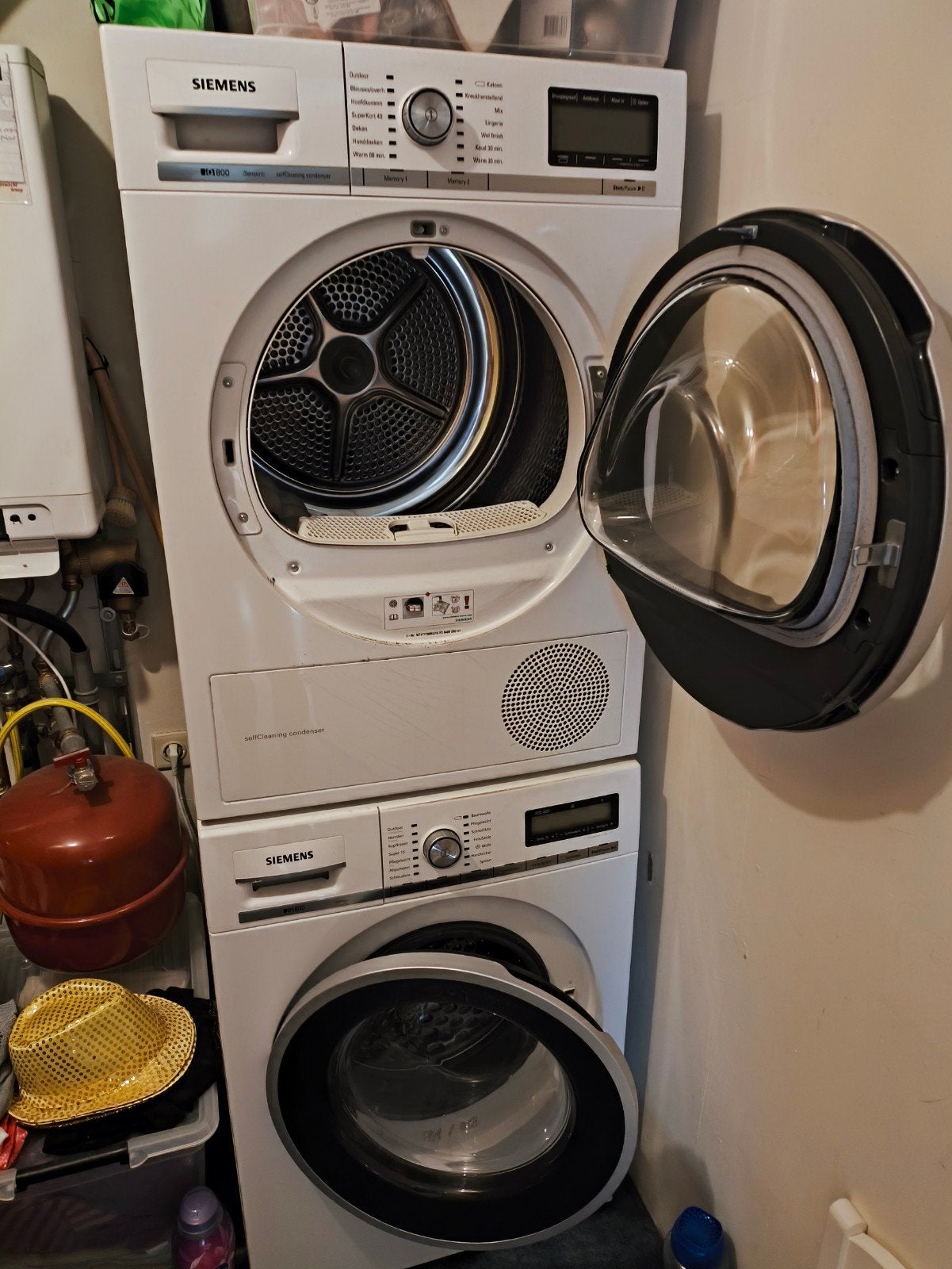 Siemens iQ800 iSensoric wasmachine en droger set, Ophalen, 1200 tot 1600 toeren, Gebruikt, 8 tot 10 kg