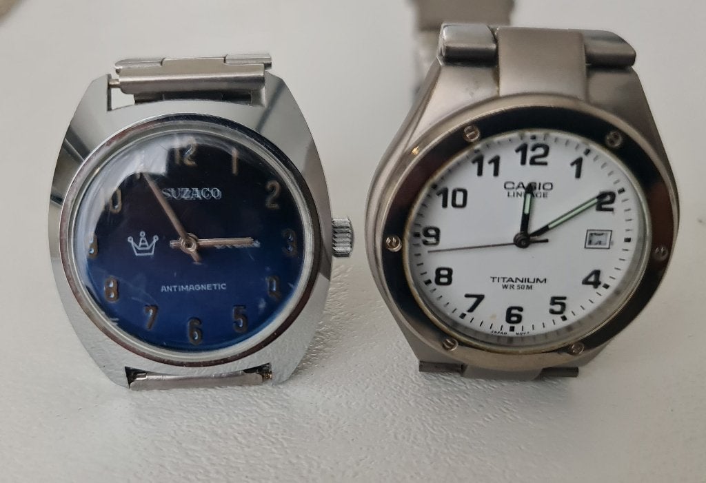 Casio lineage titanium lin-164( werking onbekend), Gebruikt, Ophalen of Verzenden, Overige materialen, Staal
