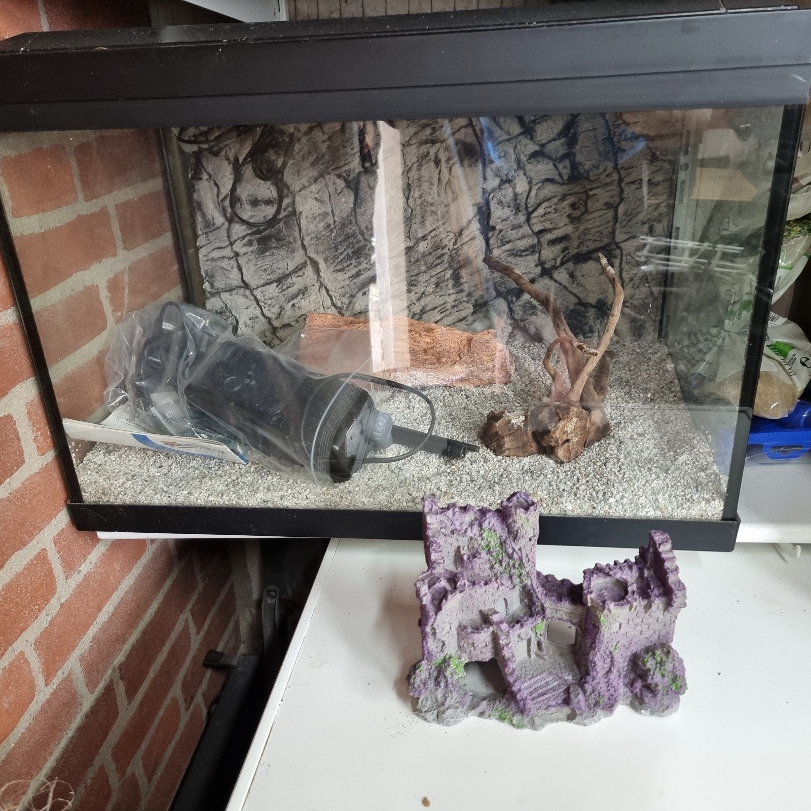 aquarium, Ophalen, Inclusief toebehoren, Gebruikt, Leeg aquarium