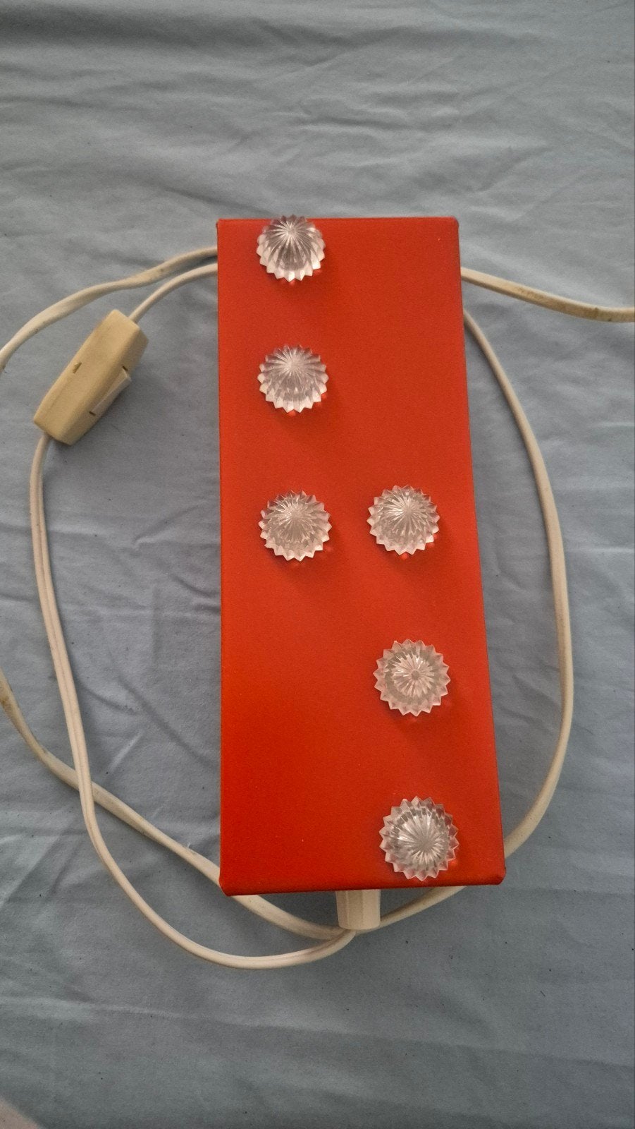 Vintage retroOranje Herda Wandlamp 2 stuks met Decoratieve L, Ophalen of Verzenden, Gebruikt, Overige fittingen, Overige typen