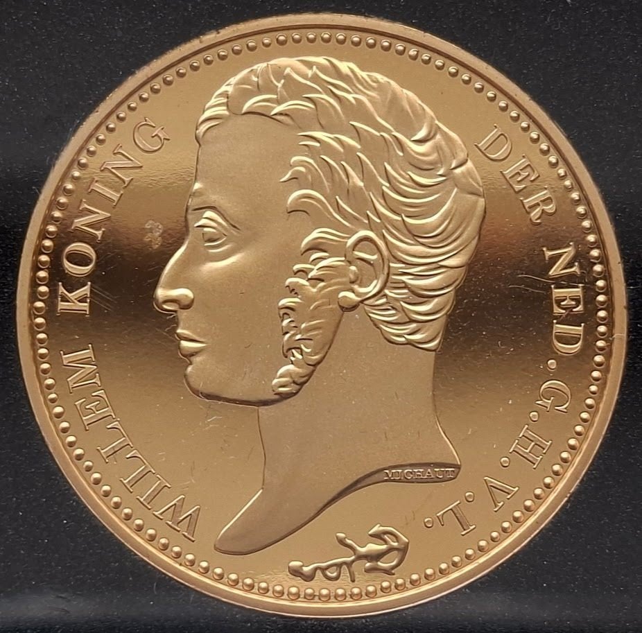 Originele Herslag 10 Gulden 1818 - Koning Willem I, Verzenden, Brons, Nederland