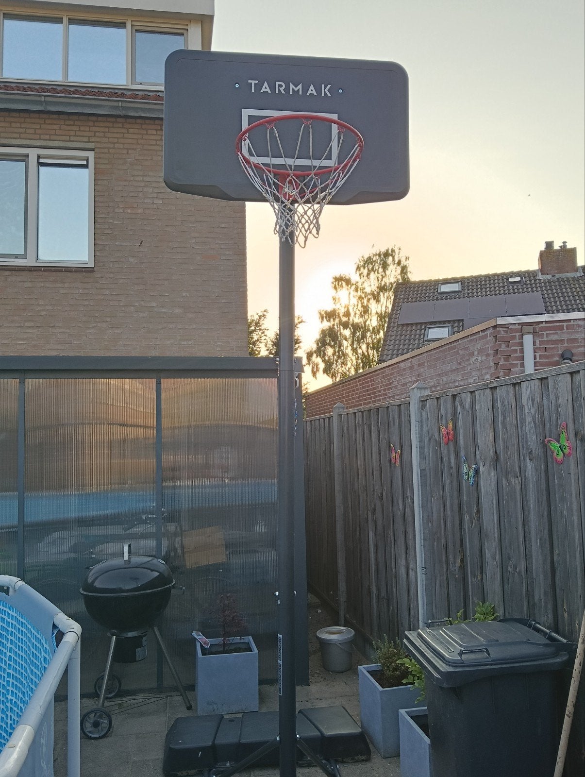 Tarmak basketbalpaal met verstelbare hoogte, Ophalen