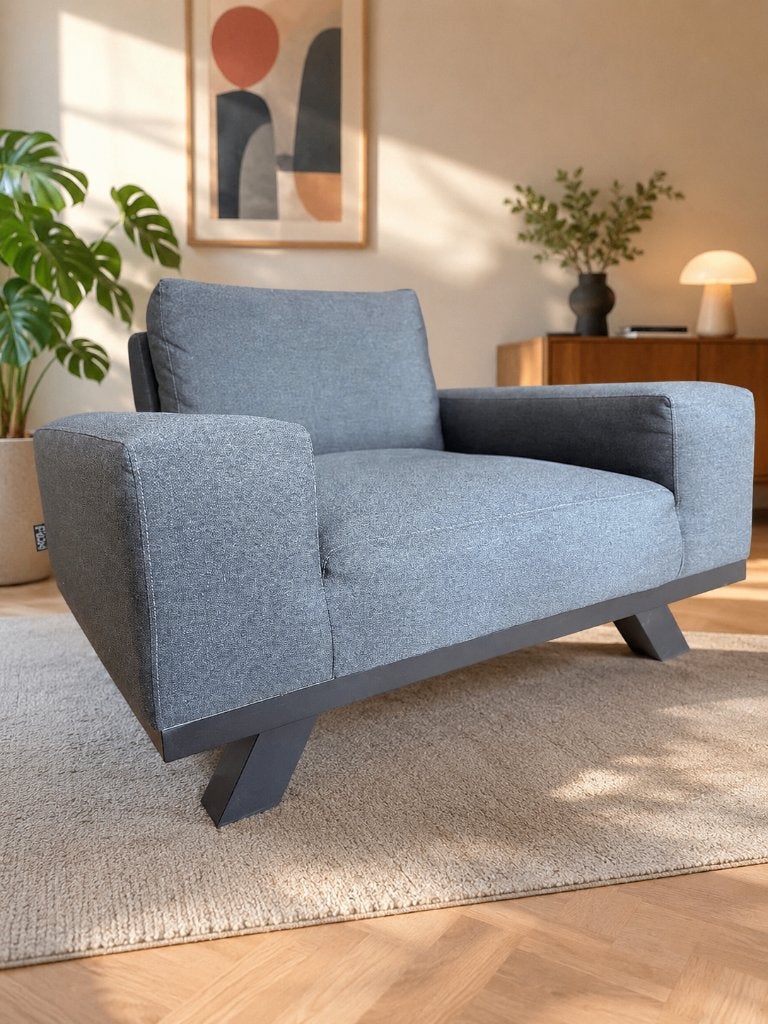 Luxe lounge loveseat FLOW, all weather stof - antraciet, Ophalen, Nieuw, Aluminium