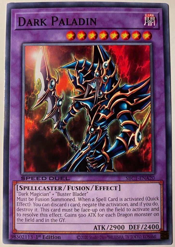 Yu-Gi-Oh! Dark Paladin SBC1 1st Edition !, Hobby en Vrije tijd, Verzamelkaartspellen | Yu-gi-Oh!, Ophalen of Verzenden, Zo goed als nieuw