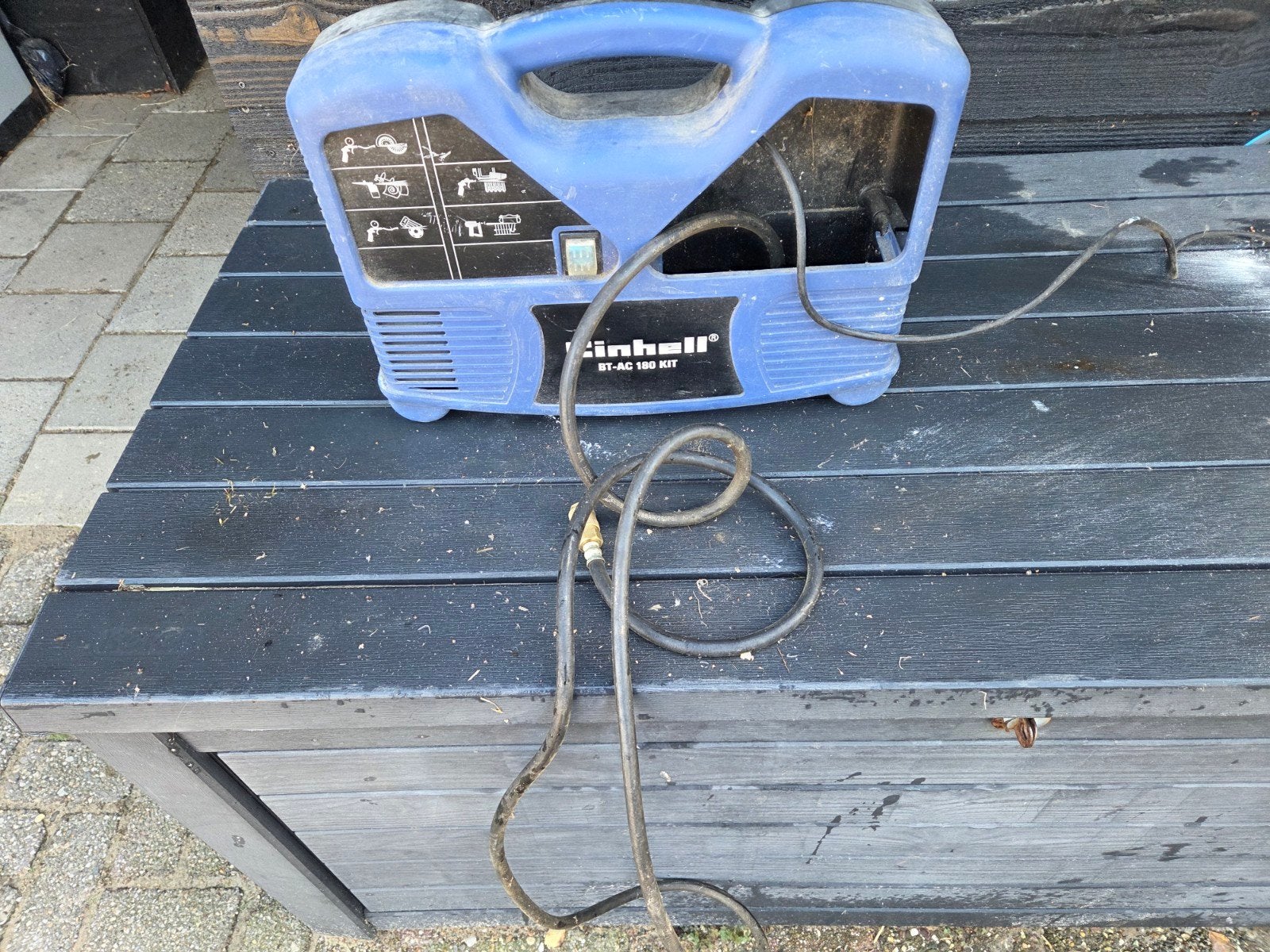 einhell compressor bt - ac 180 kitt, Minder dan 25 liter, Ophalen of Verzenden, Gebruikt, Minder dan 200 liter/min