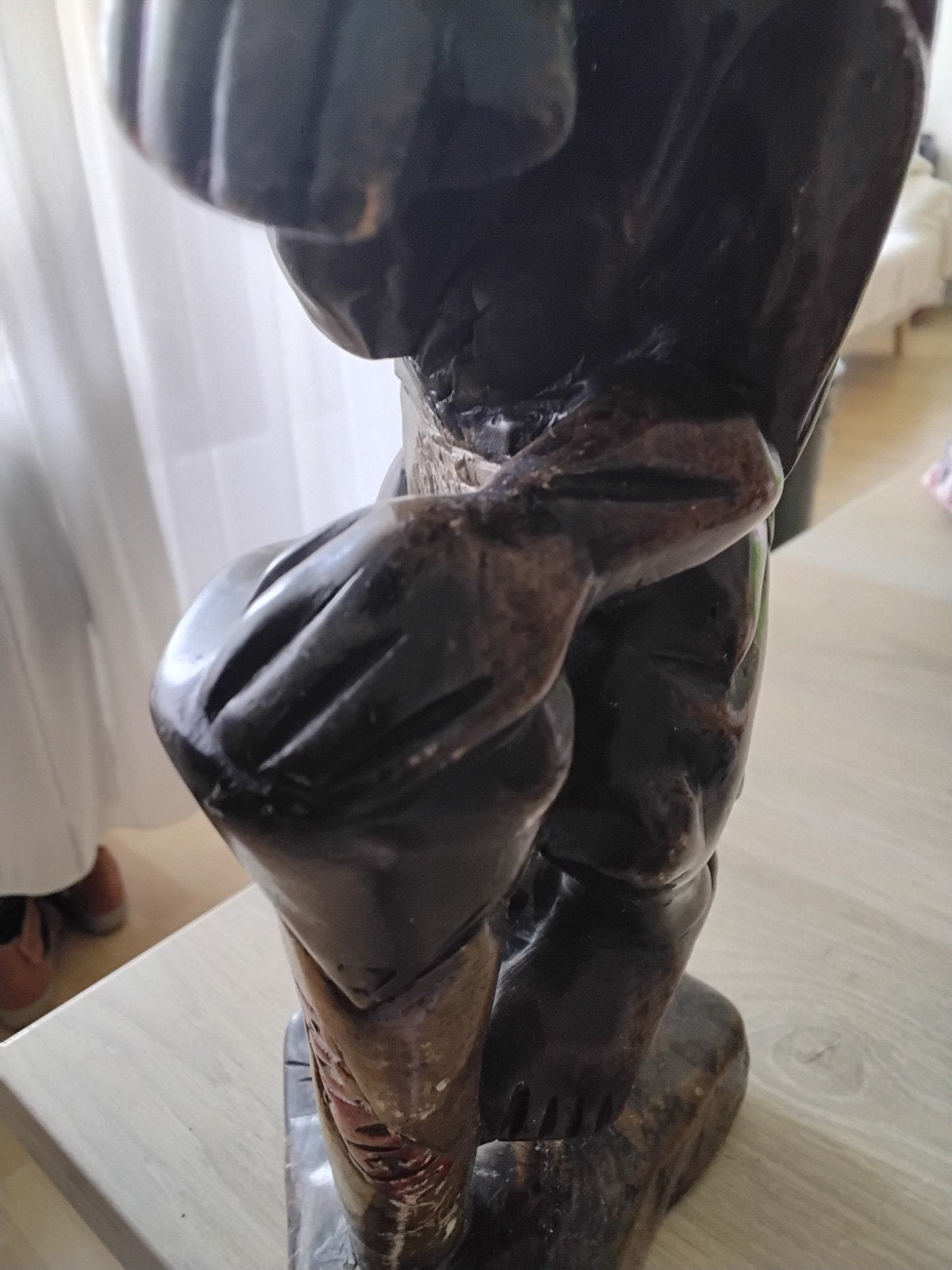 beeld bonco speksteen, Ophalen of Verzenden, Zo goed als nieuw, Steen, Mensenbeeld