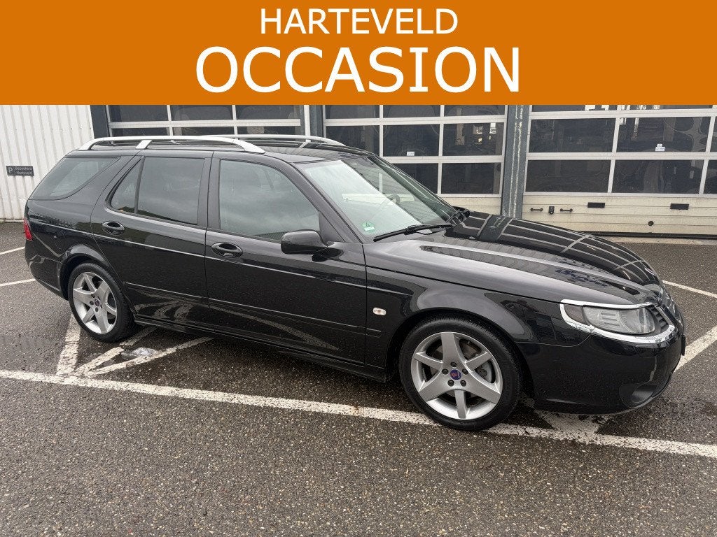 Saab 9-5 Estate 2.3 Turbo Aero - Zeer nette auto (bj 2007), Auto's, Saab, 12 maanden, Zwart, 4 cilinders, Zwart