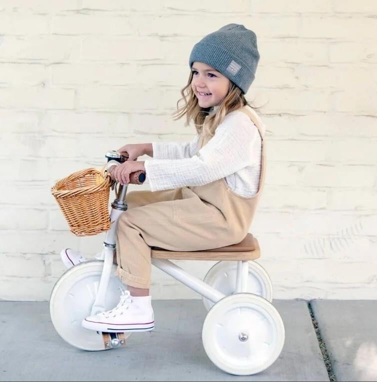 Driewieler vintage – White & Mint, Fietsen en Brommers, Fietsen | Driewielers, Nieuw, Duwstang, Terugtraprem, Ophalen of Verzenden