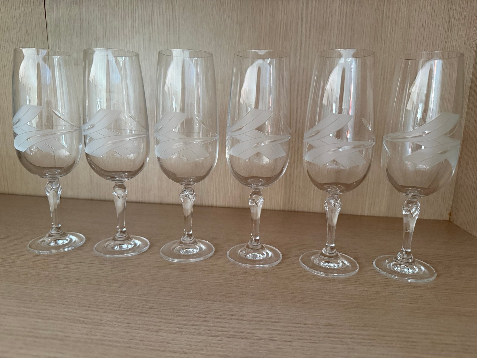 Boheems kristal, 40-delig glasservies, zie foto’s, Glas of Glazen, Gebruikt, Ophalen of Verzenden, Glas