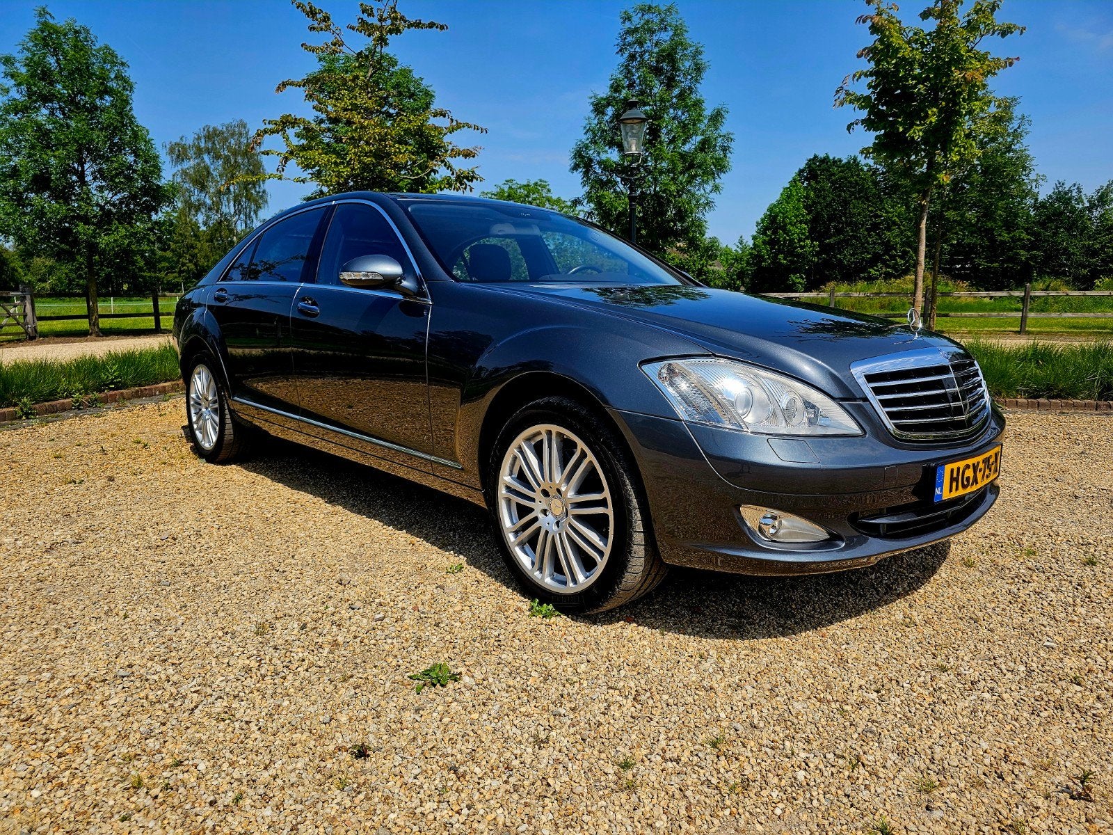 Mercedes S500 Lang Youngtimer 88.000km CarPlay, Automaat, Achterwielaandrijving, 1885 kg, Blauw