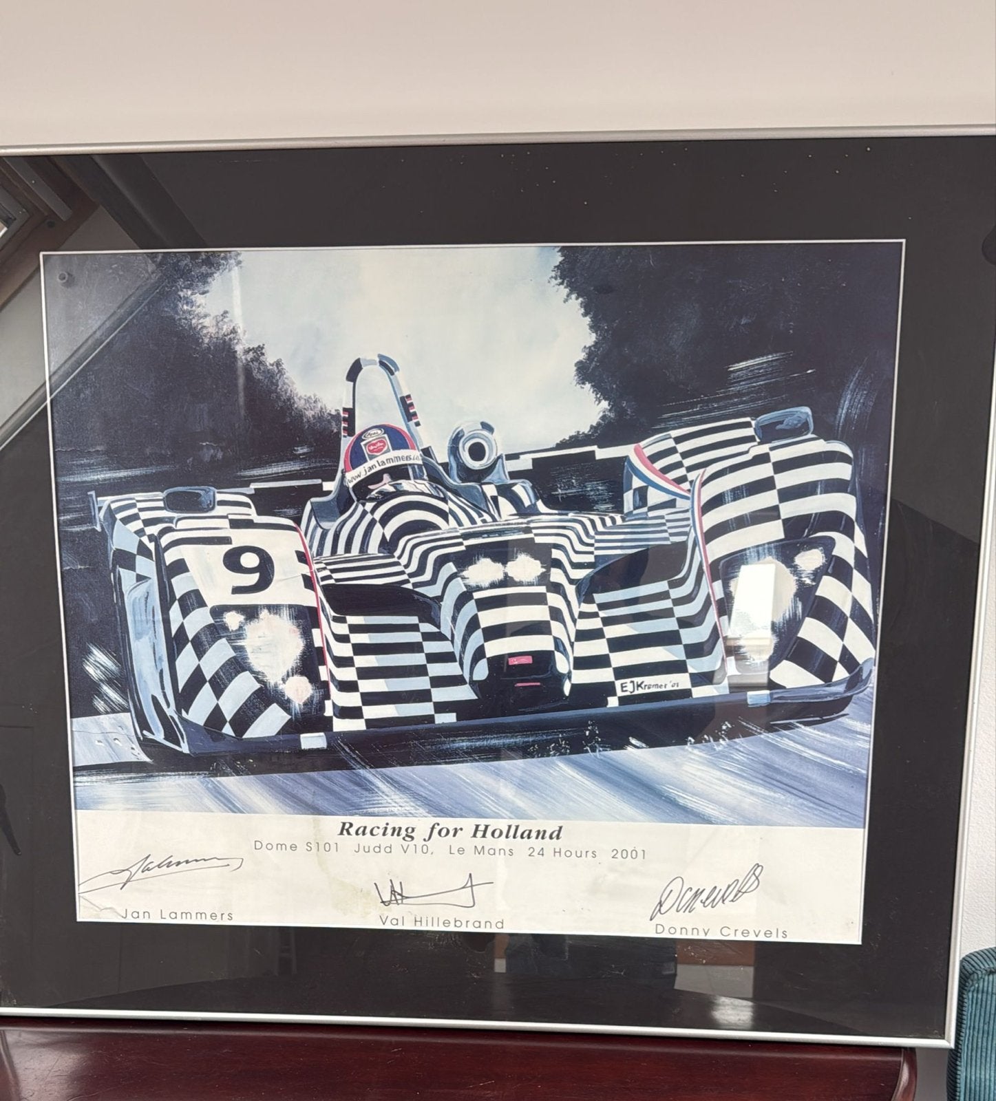 Gesigneerde 'Racing for Holland' Le Mans 2001 print, Ophalen of Verzenden