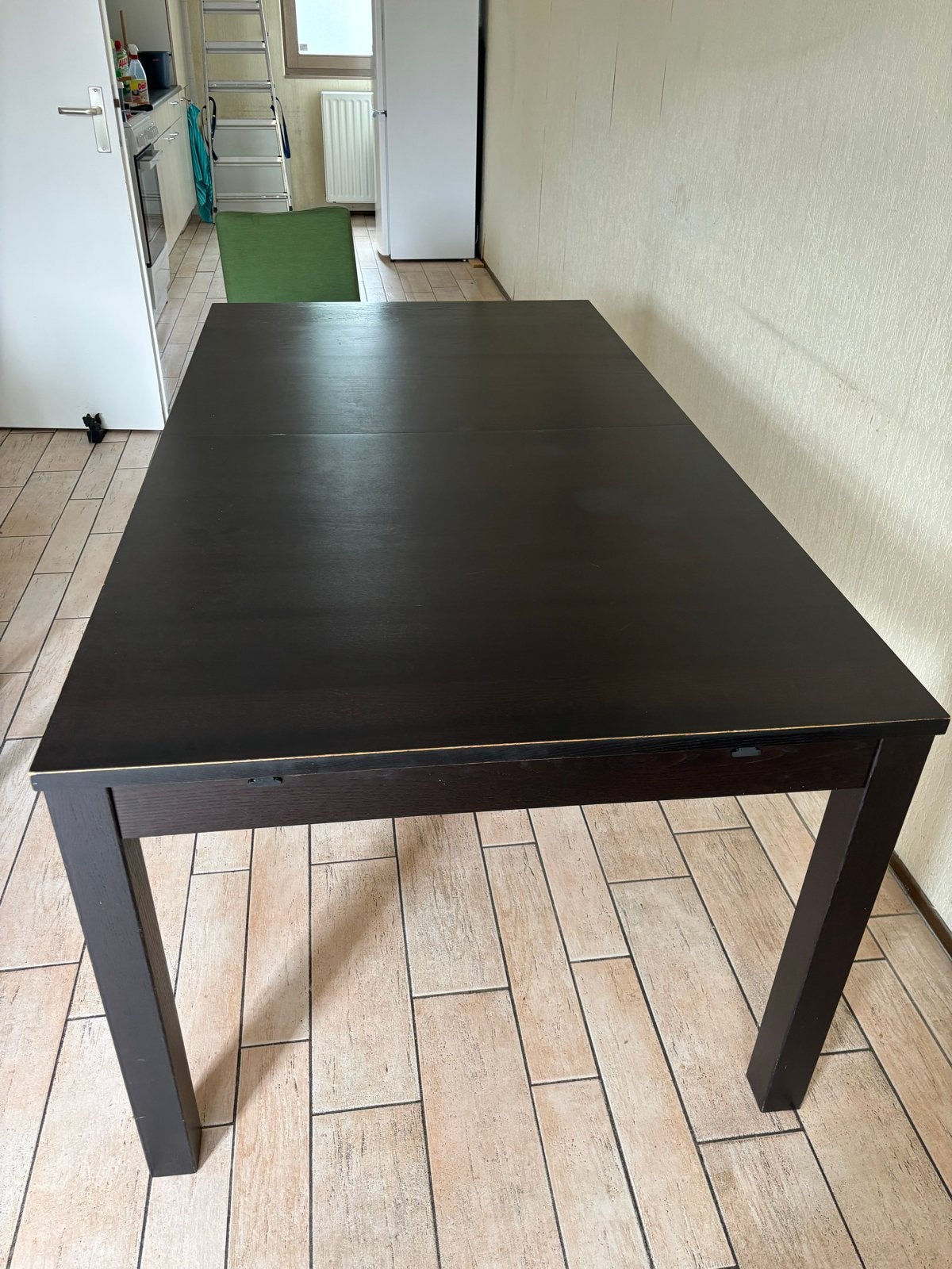 Ikea Bjursta uitschuifbare eettafel 6-12 personen, Huis en Inrichting, Tafels | Eettafels, Ophalen, Gebruikt, 200 cm of meer, 50 tot 100 cm