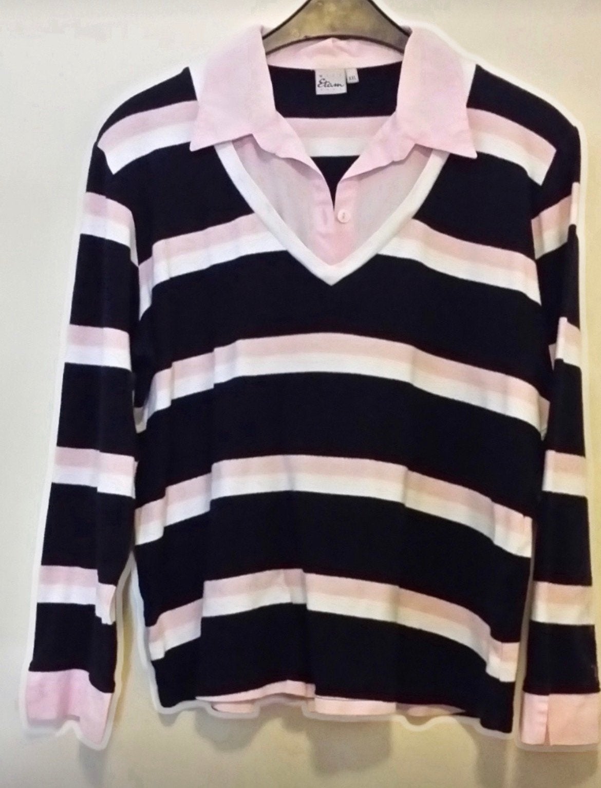 Zwart/wit/roze streep trui. Maat XXL. Merk, Ophalen of Verzenden, Zo goed als nieuw, Maat 46/48 (XL) of groter, Zwart