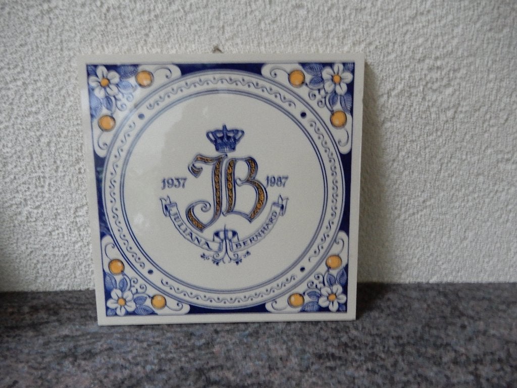 koninklijk huis tegeltje, Bernhard Juliana, Schoonhoven, Verzamelen, Ophalen, Zo goed als nieuw