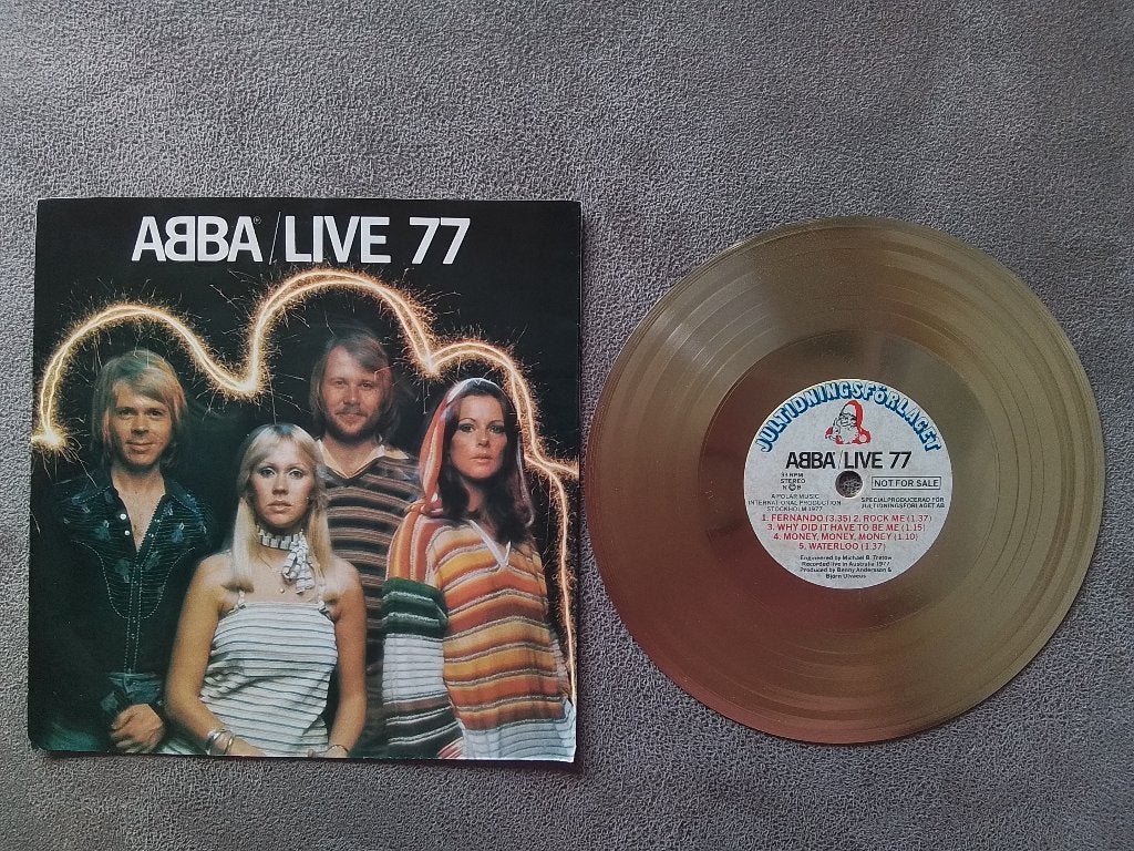 Uit Zweden: Flexidisc ABBA live 77, Cd's en Dvd's, Gebruikt, 7 inch, Single, 1970 - 1979