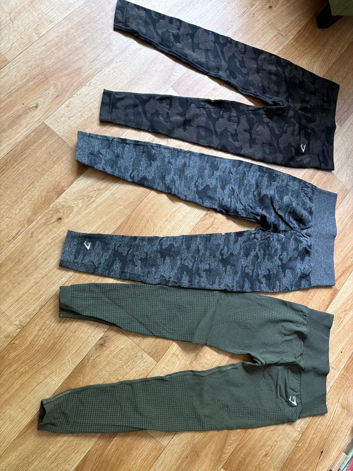 Gymshark Leggings - Camo en Groen, Kleding | Dames, Legging, Overige maten, Ophalen of Verzenden, Zo goed als nieuw