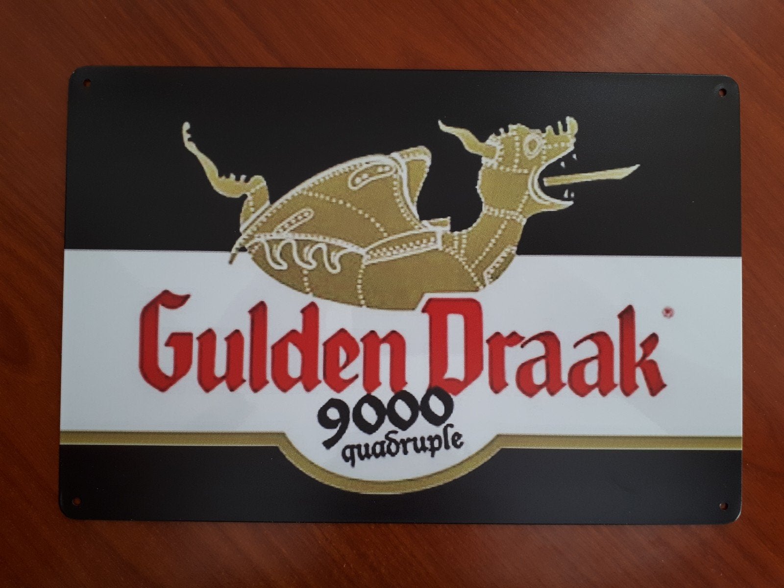 Gulden Draak 20x30 cm Metalen Reclamebord, Verzamelen, Verzenden, Nieuw, Reclamebord, Plaat of Schild, Overige merken