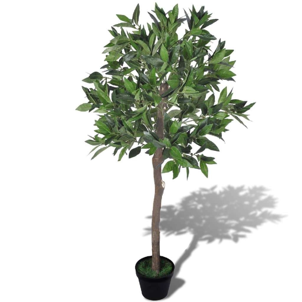 Kunstplant kamerplant laurierboom pot 125 cm GRATIS BEZORGD, Binnen, Groen, Verzenden, Met pot of vaas