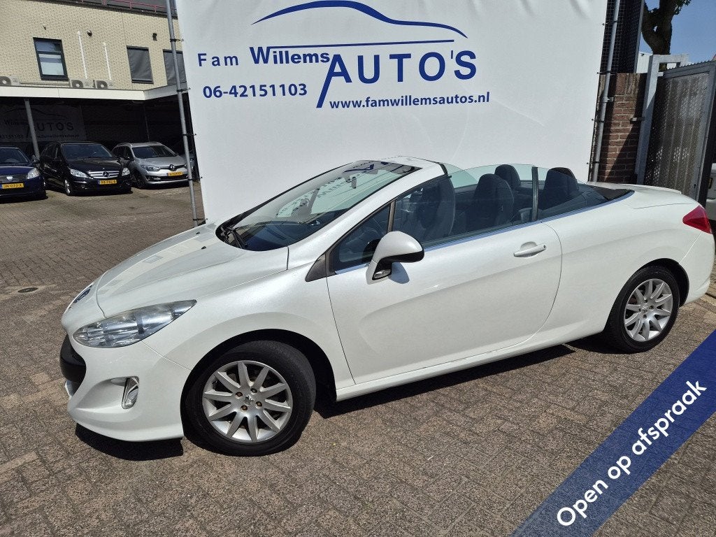 Peugeot 308 CC 1.6 VTi Sport Airco (bj 2009), Auto's, Stof, Gebruikt, Zwart, 4 cilinders
