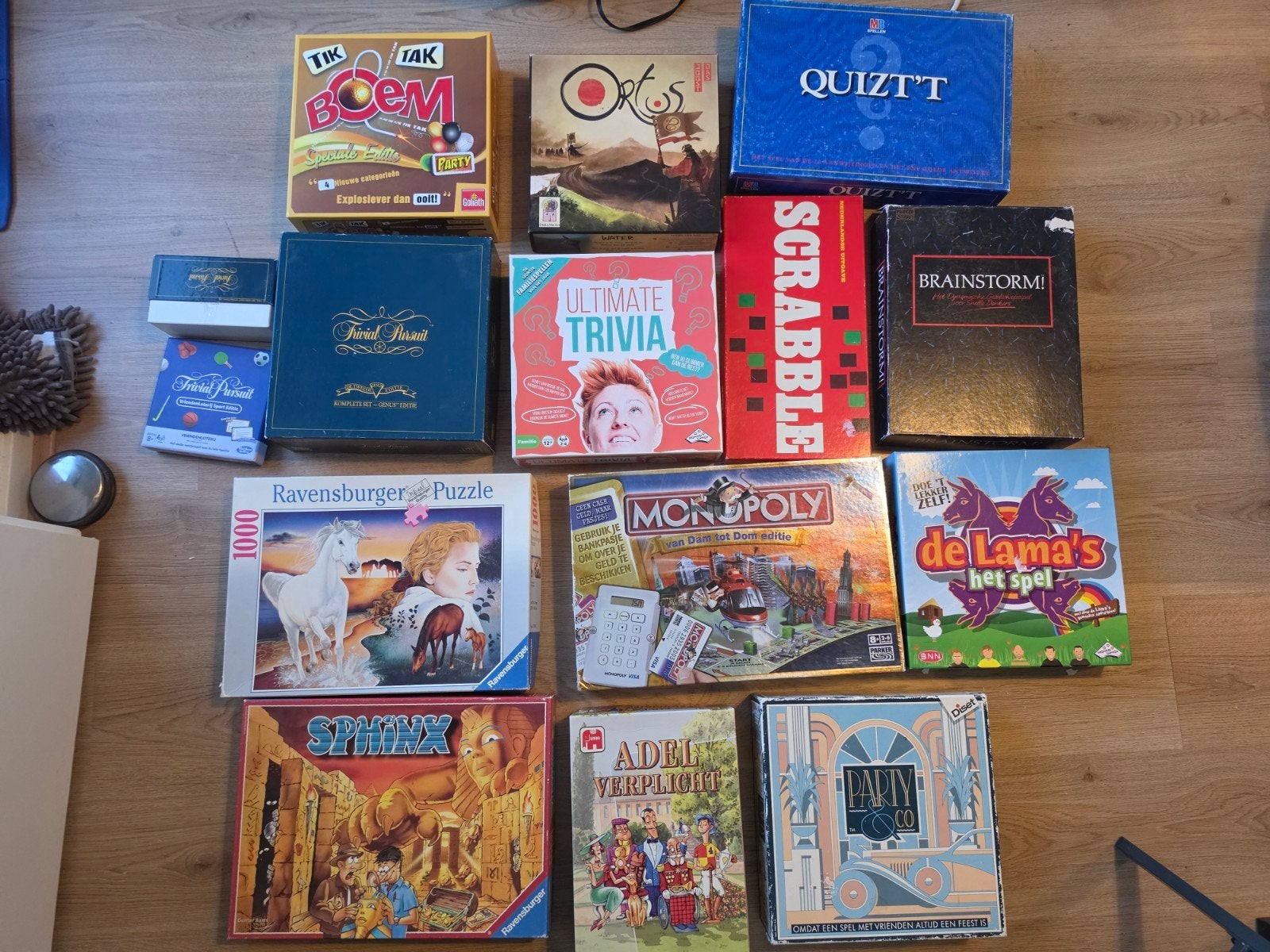 Diverse bordspellen 12 en puzzel 1, Hobby en Vrije tijd, Een of twee spelers, Ophalen, Gebruikt, Diverse