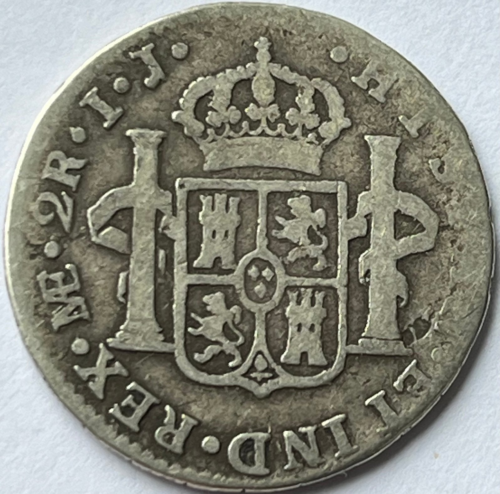 Peru zilveren twee real 1800, Ophalen of Verzenden, Zuid-Amerika, Losse munt, Zilver