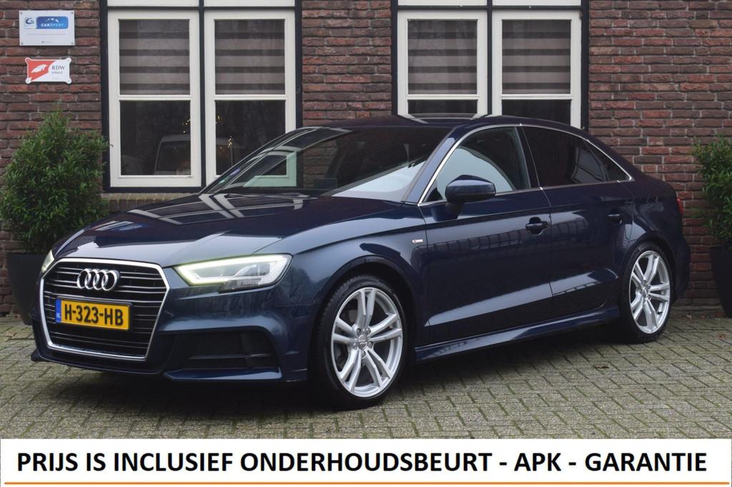 Audi A3 Limousine 35 TFSI S-Tronic Automaat S Line | Stoelve, 4 cilinders, Blauw, Leder en Stof, Automatische klimaatregeling