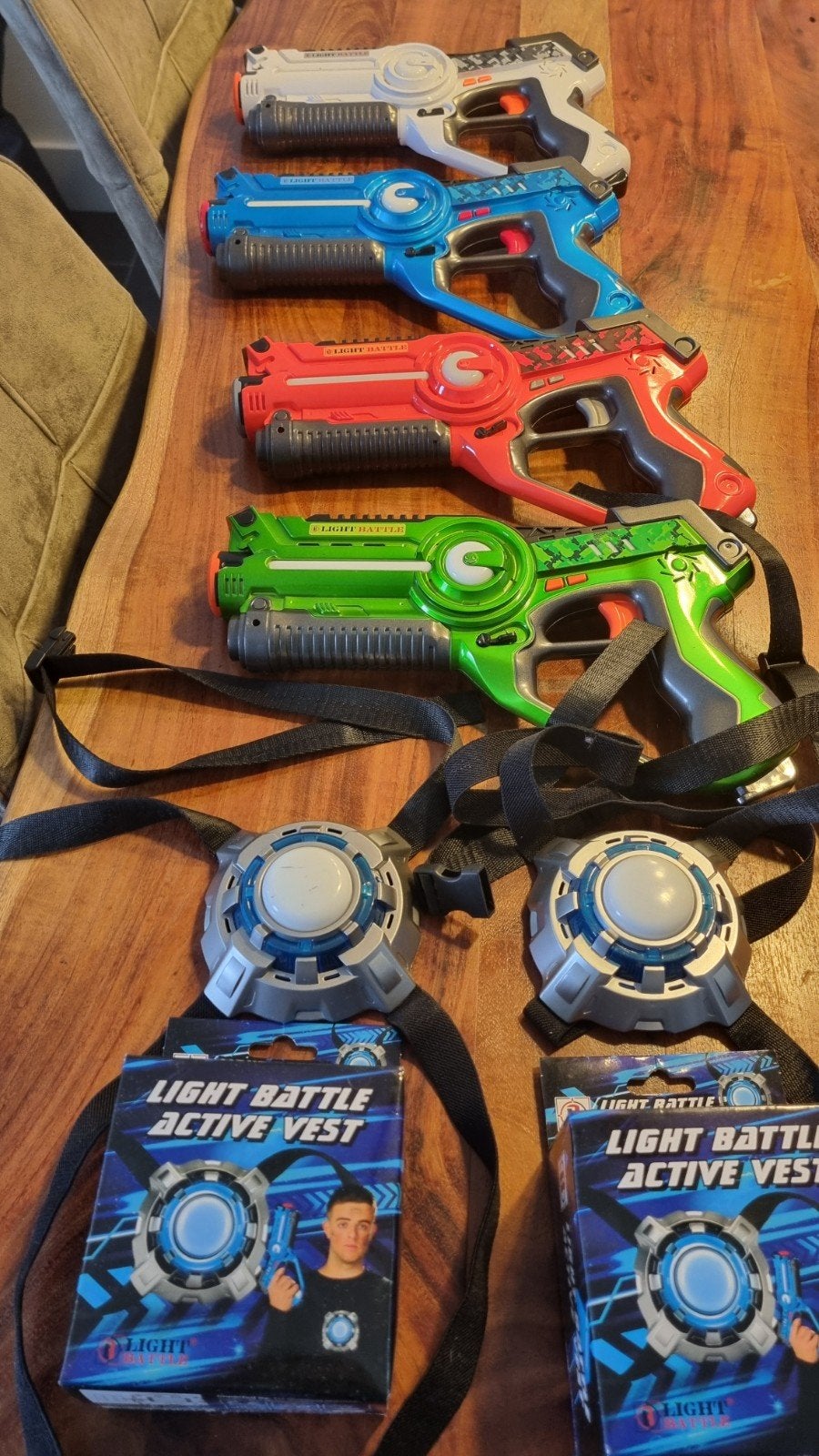 laser gun set, Ophalen, Zo goed als nieuw