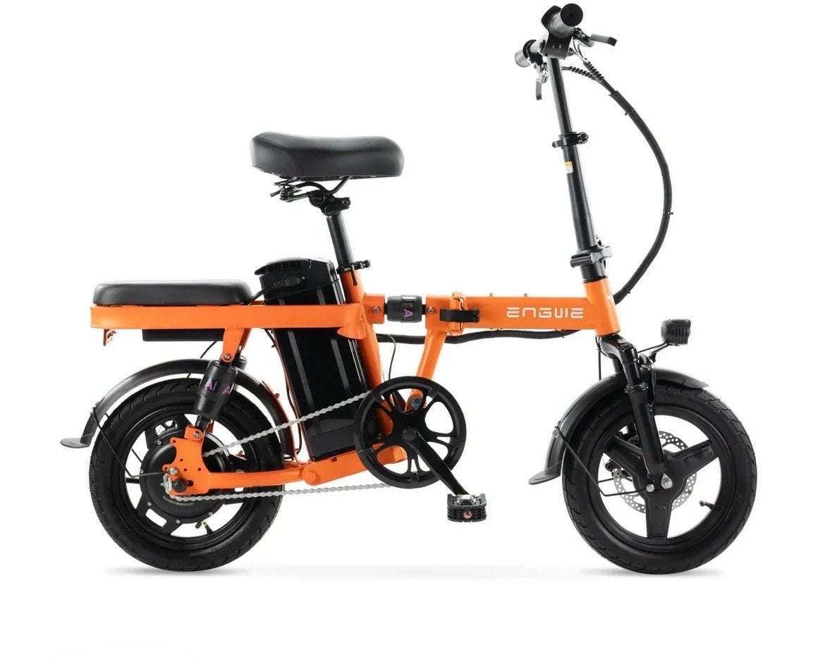 ENGWE T14 Opvouwbare E-Bike - Oranje, Fietsen en Brommers, Nieuw, Minder dan 47 cm, 30 tot 50 km per accu, Ophalen