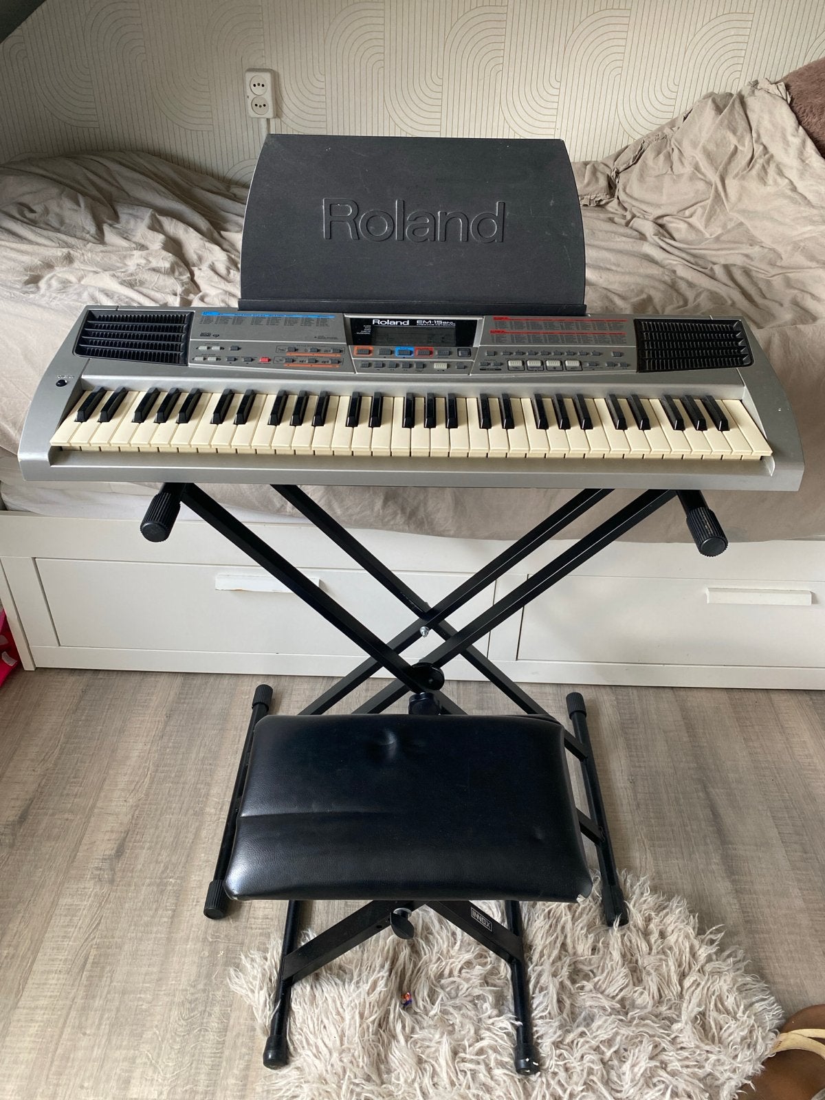 Roland EM-15 Keyboard met standaard en kruk, Ophalen, Roland, Met standaard, 61 toetsen