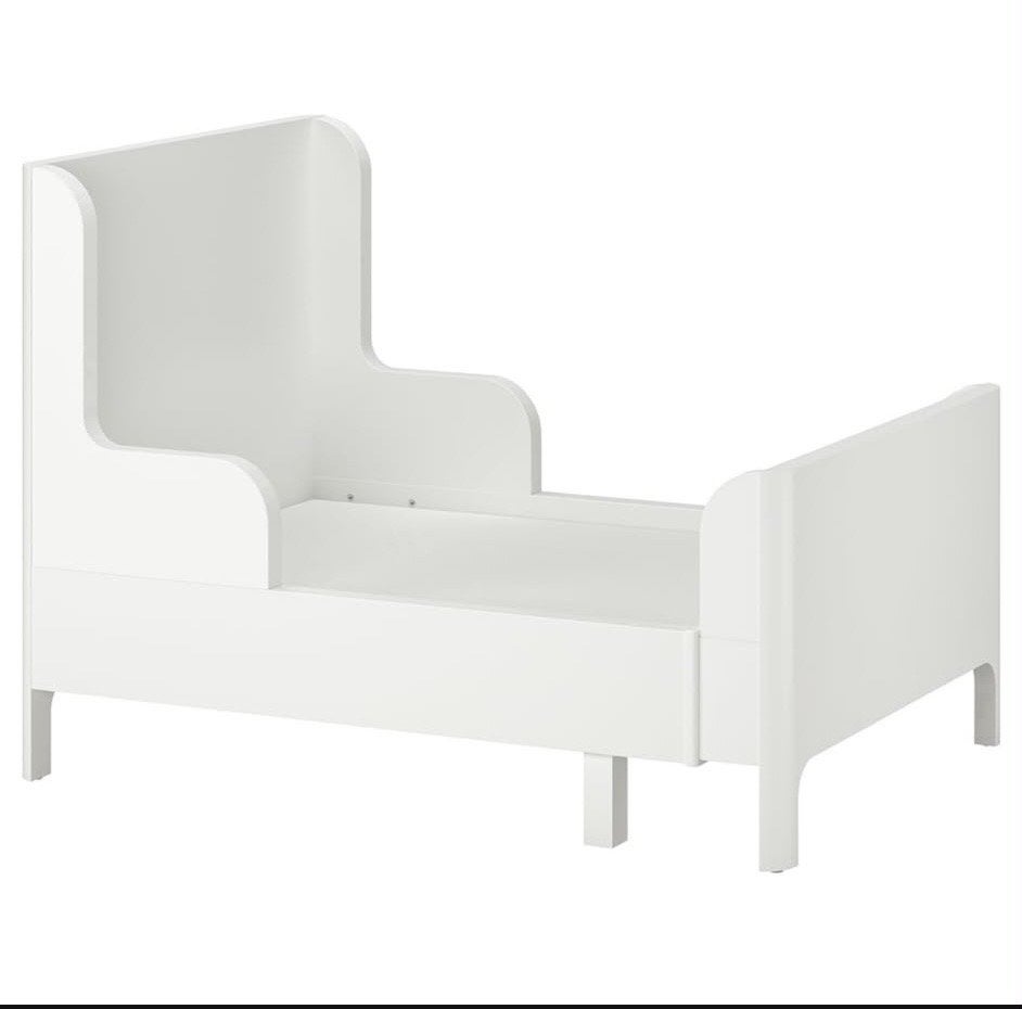 IKEA Sundvik uitschuifbaar kinderbed (wit/roze), Kinderen en Baby's, Kinderkamer | Bedden, Gebruikt, 180 cm of meer, 85 tot 100 cm