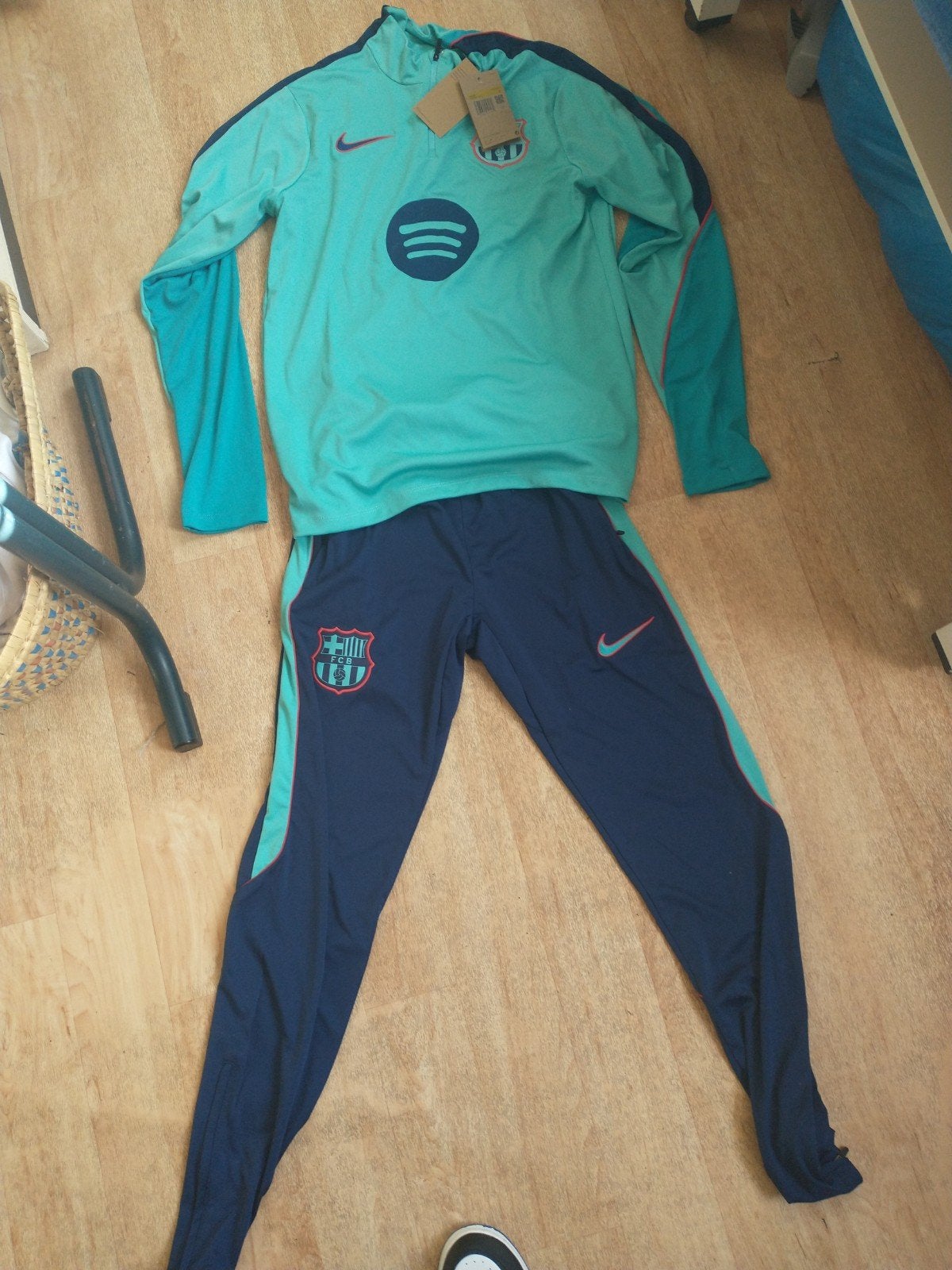 FC Barcelona Trainingspak Nike maat S - Nieuw met labels, Ophalen, Blauw, Nike, Nieuw