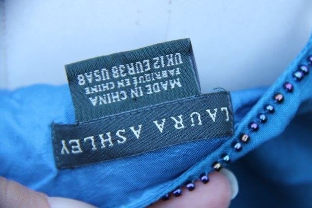 Zomerjurk blauw Laura Ashley mt 38 Vaste prijs AANBIEDING, Maat 38/40 (M), Blauw, Ophalen of Verzenden, Zo goed als nieuw