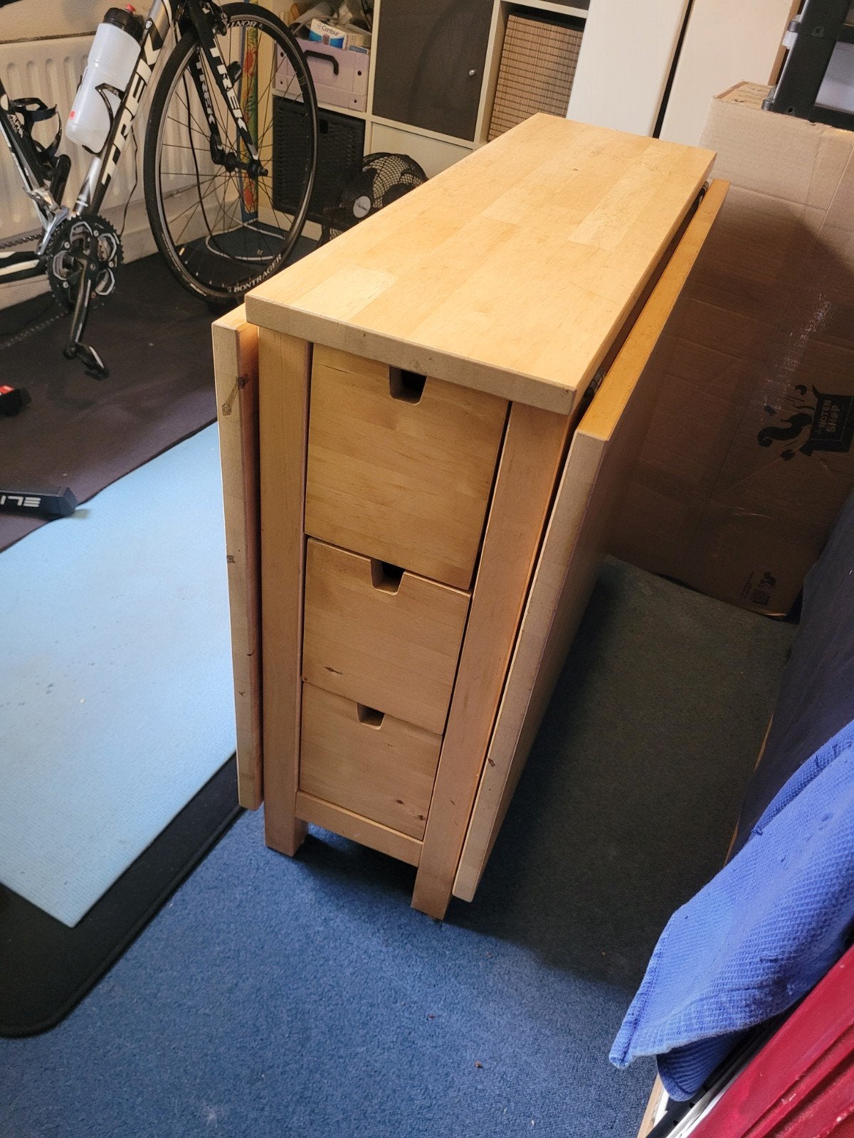 Norden klaptafel ikea met 6 lades, Ophalen of Verzenden, Gebruikt, 25 tot 50 cm, Minder dan 100 cm