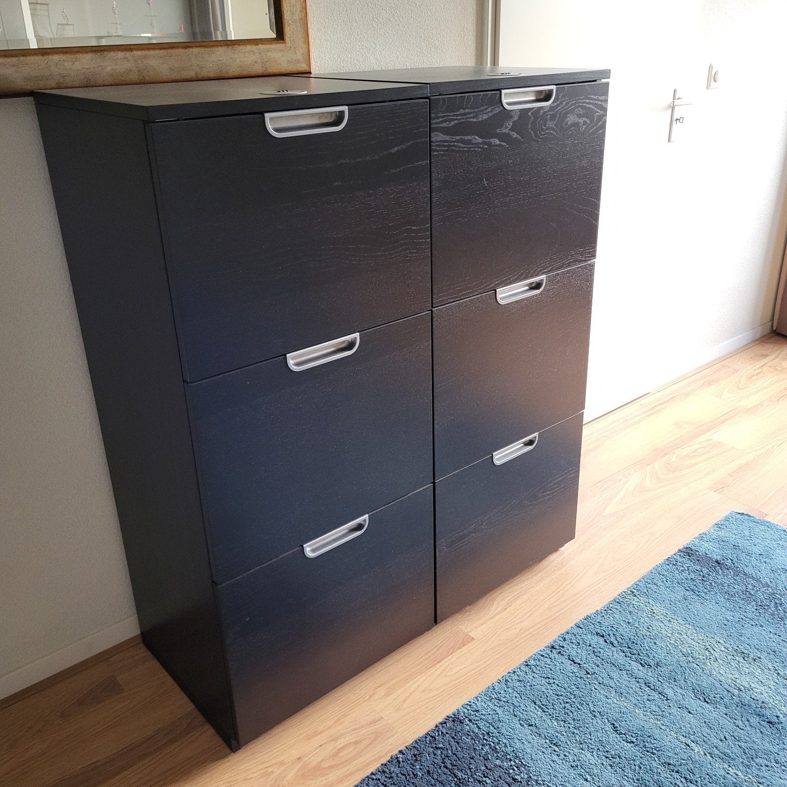 2 IKEA Galant archiefkasten met slot, Gebruikt, 100 tot 150 cm, Modern kantoor, 50 tot 100 cm