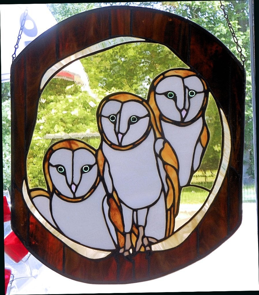 kerkuilen glas in lood tiffany, Hobby en Vrije tijd, Overige Hobby en Vrije tijd, Ophalen of Verzenden, Nieuw