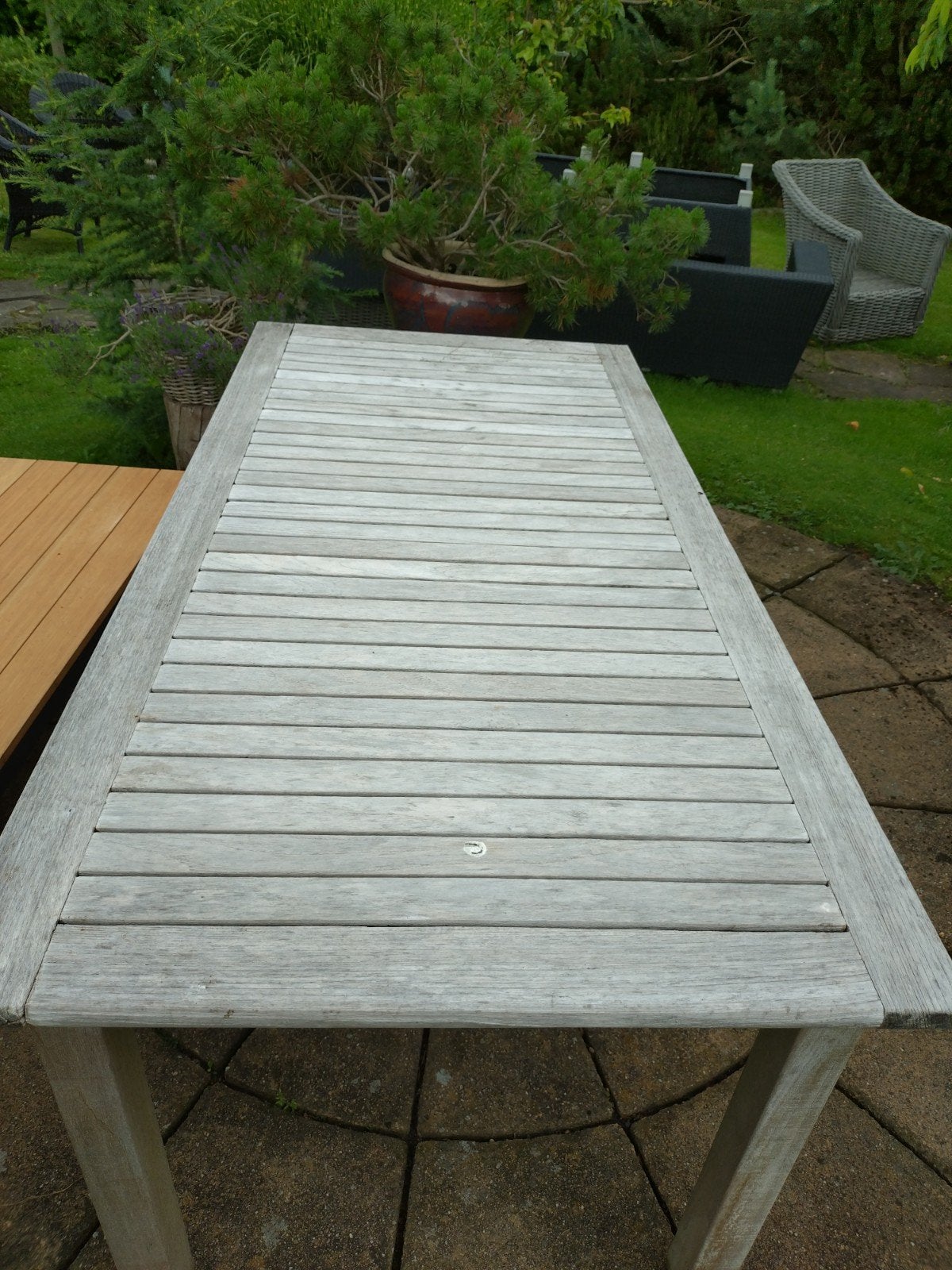 Queens Teak tuintafel, Ophalen, Gebruikt, Rechthoekig, Teakhout