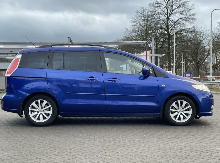 Mazda 5 2.0 Touring Automaat 2008 Blauw 7 personen, Auto's, Mazda, 145 pk, Zwart, Blauw, 7 stoelen