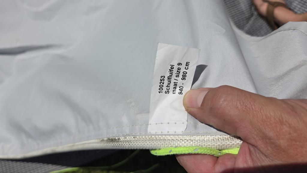 Schuifluifel maat 9 compleet - All Season 940-980 cm, Ophalen of Verzenden, Gebruikt, Ten Cate All Season 200g/m2