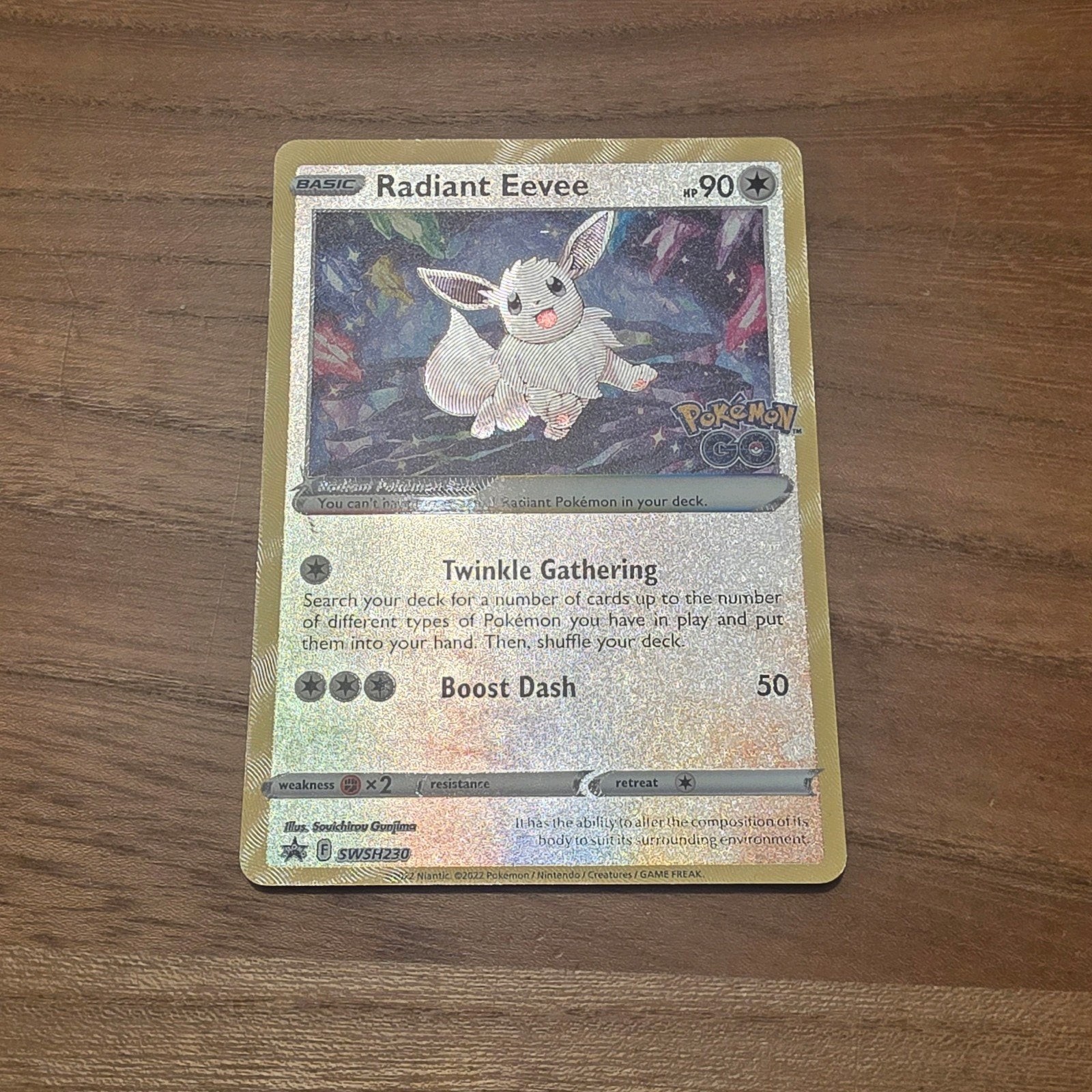 Radiant Eevee pokemon kaart, Ophalen of Verzenden