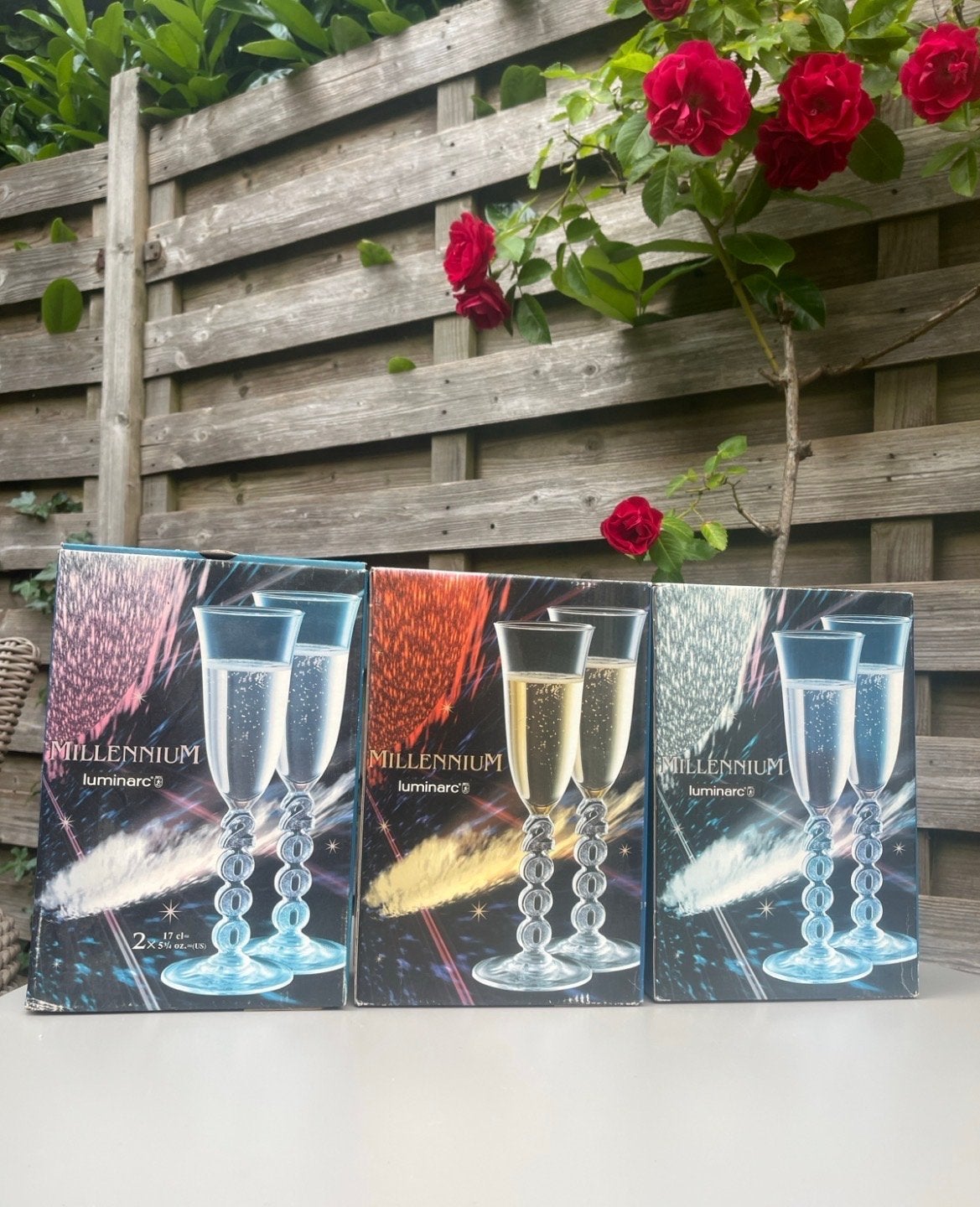 Exclusieve Millennium 2000 Champagneglazen - Luminarc, Ophalen of Verzenden