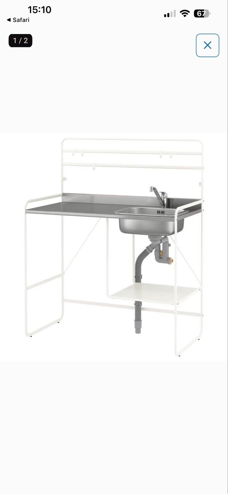 Tweedehands buitenkeuken met spoelbak, Ophalen, Gebruikt, Vrijstaand