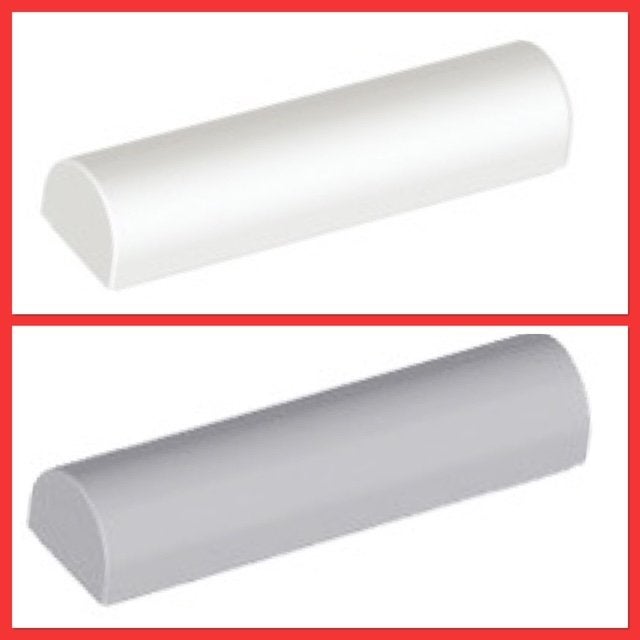 lego dakpan gebogen 1x4x2/3 wit (12) licht grijs (16), Ophalen of Verzenden, Nieuw, Accessoire, Lego