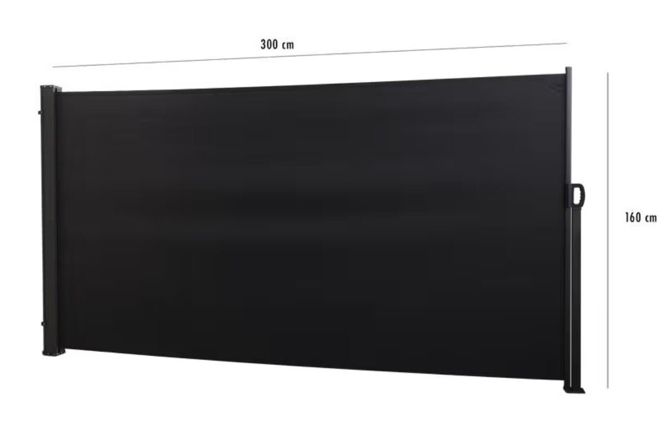 Zwart windscherm 160x300 cm - Nieuw in doos, Ophalen, Nieuw, 200 cm of meer, 150 tot 200 cm