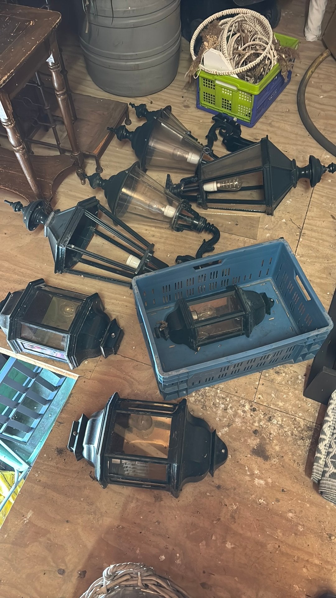 Set buitenlampen nostalux landelijk, Tuin en Terras, Buitenverlichting, Ophalen, Gebruikt, Minder dan 50 watt, Wandlamp