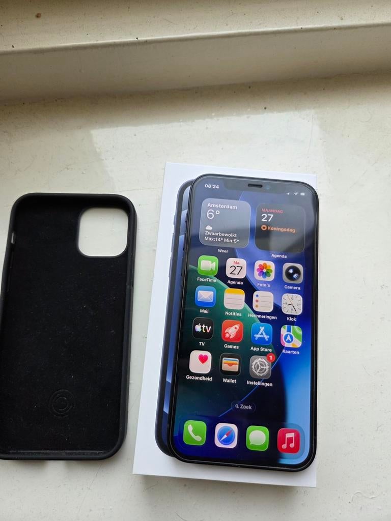 Apple iPhone 12 128GB  ,  Als NIEUW   !!, Telecommunicatie, Mobiele telefoons | Apple iPhone, 128 GB, Zwart, Ophalen of Verzenden